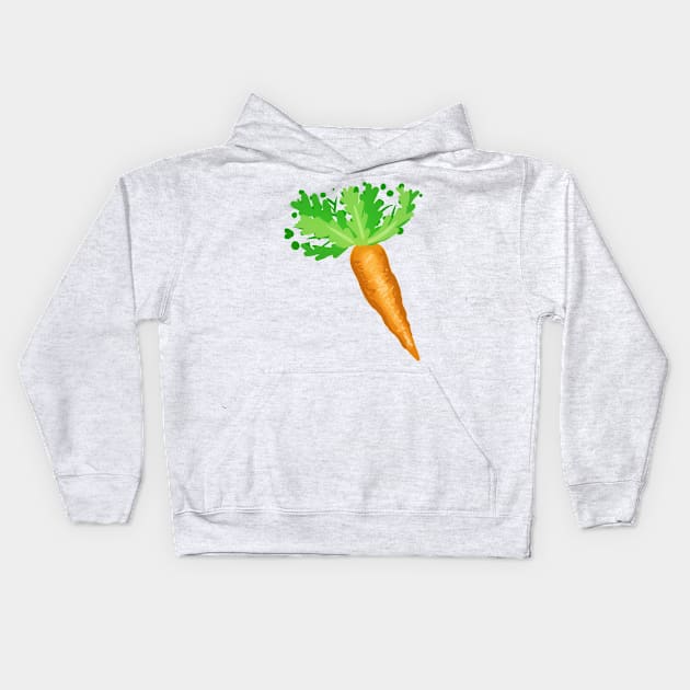 Carrot Sticker Kids Hoodie by saradaboru